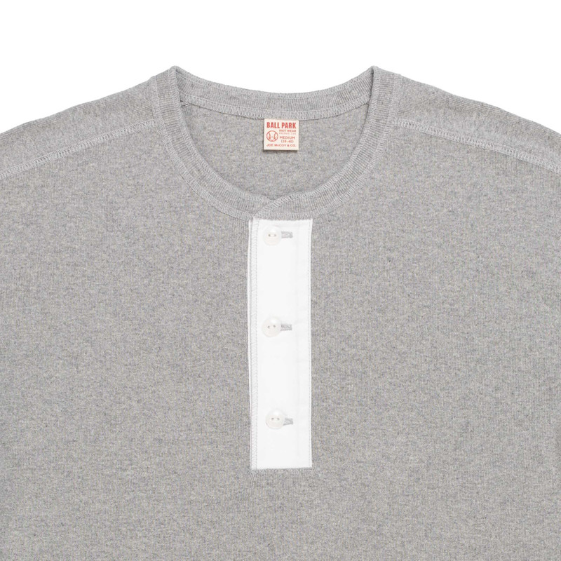 The Real McCoys The Real McCoy's Union Henley Undershirt S/S Medium Grey outlook