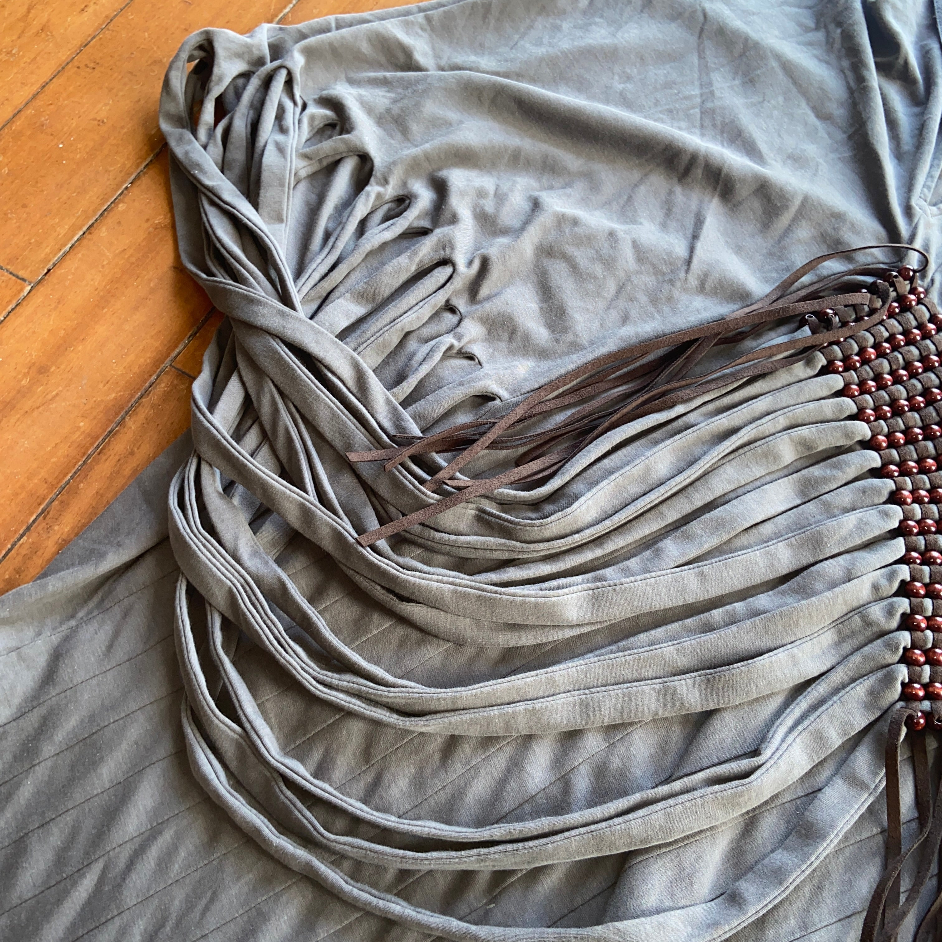 Junya watanabe beaded fringe tee dress XS - 6