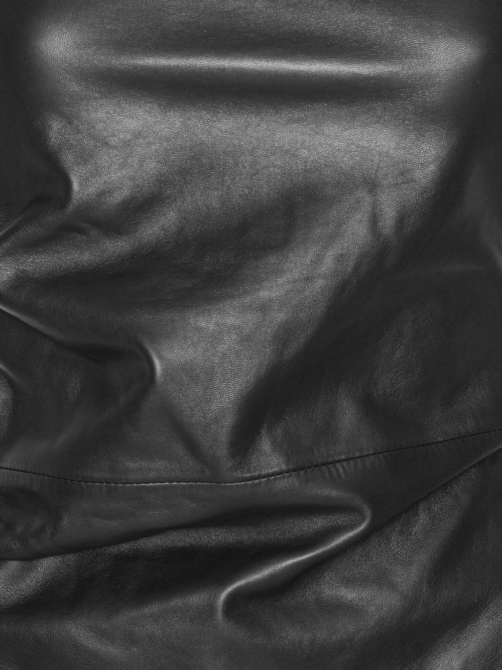 side-buttoned leather top - 5