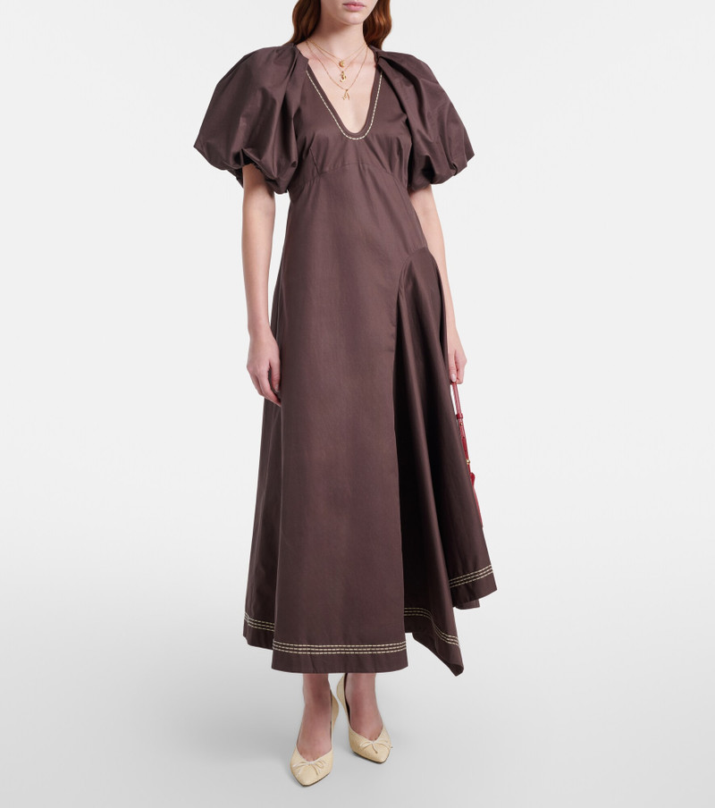 ALÉMAIS Puff-sleeve cotton maxi dress outlook