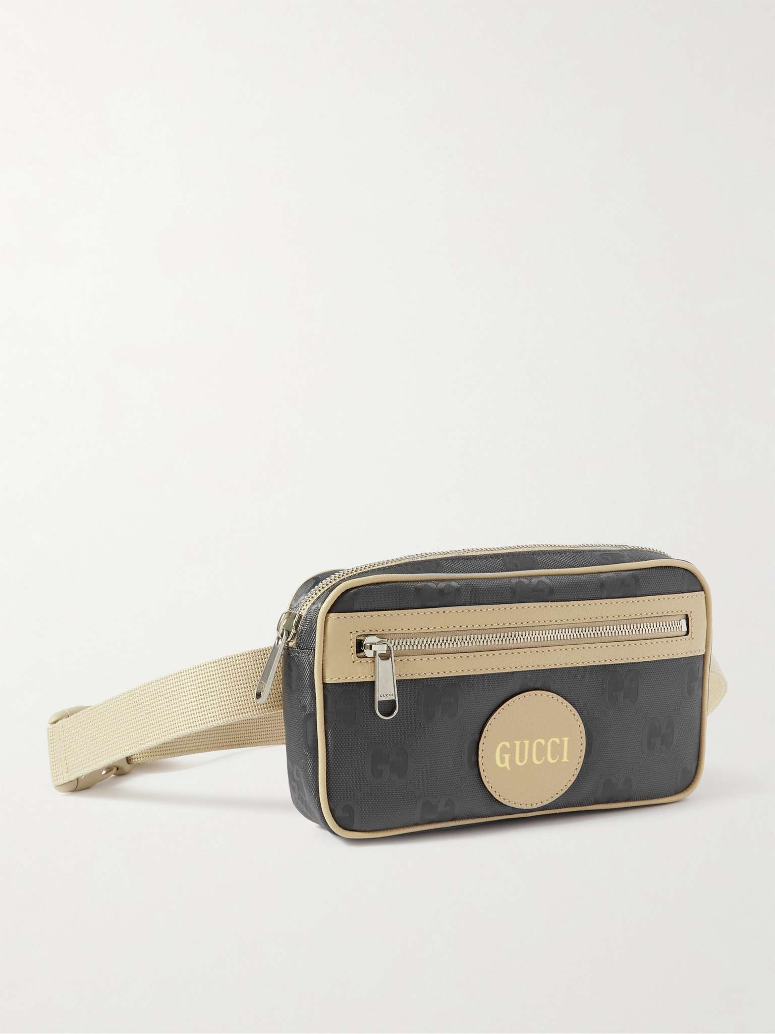 Off the Grid Leather-Trimmed Monogrammed ECONYL Canvas Belt Bag - 1