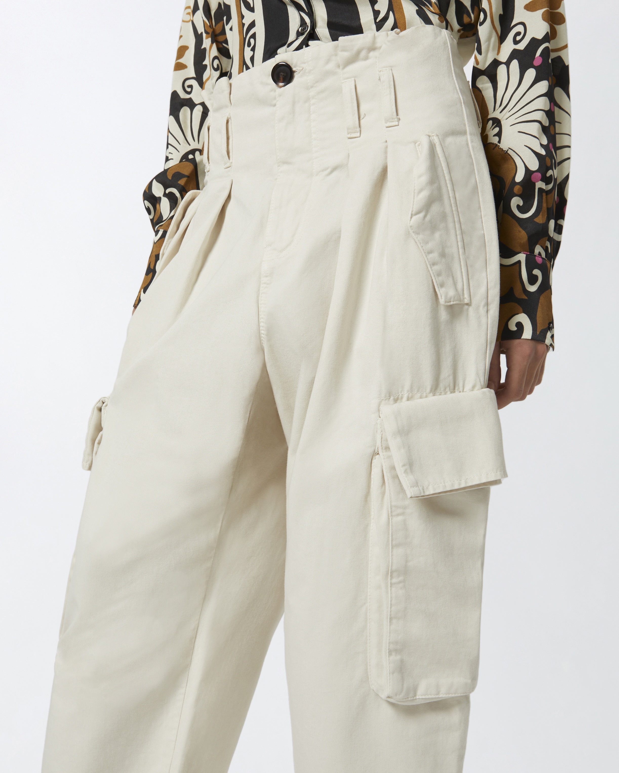 OVERSIZE CARGO TROUSERS WITH BELT - 4