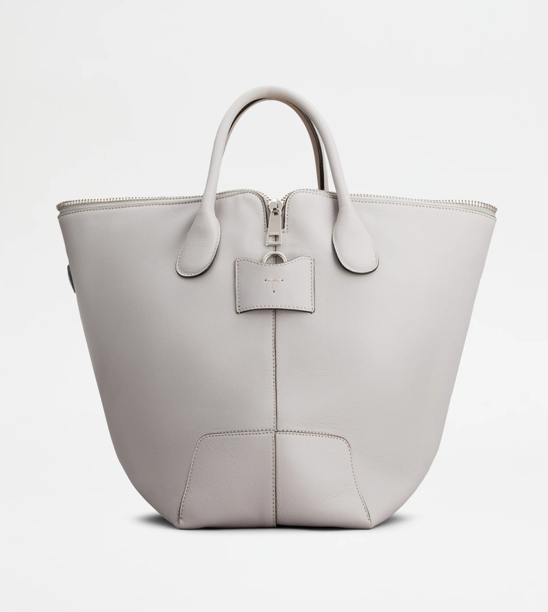 TOD'S DI BAG SWING IN LEATHER MEDIUM - GREY 1