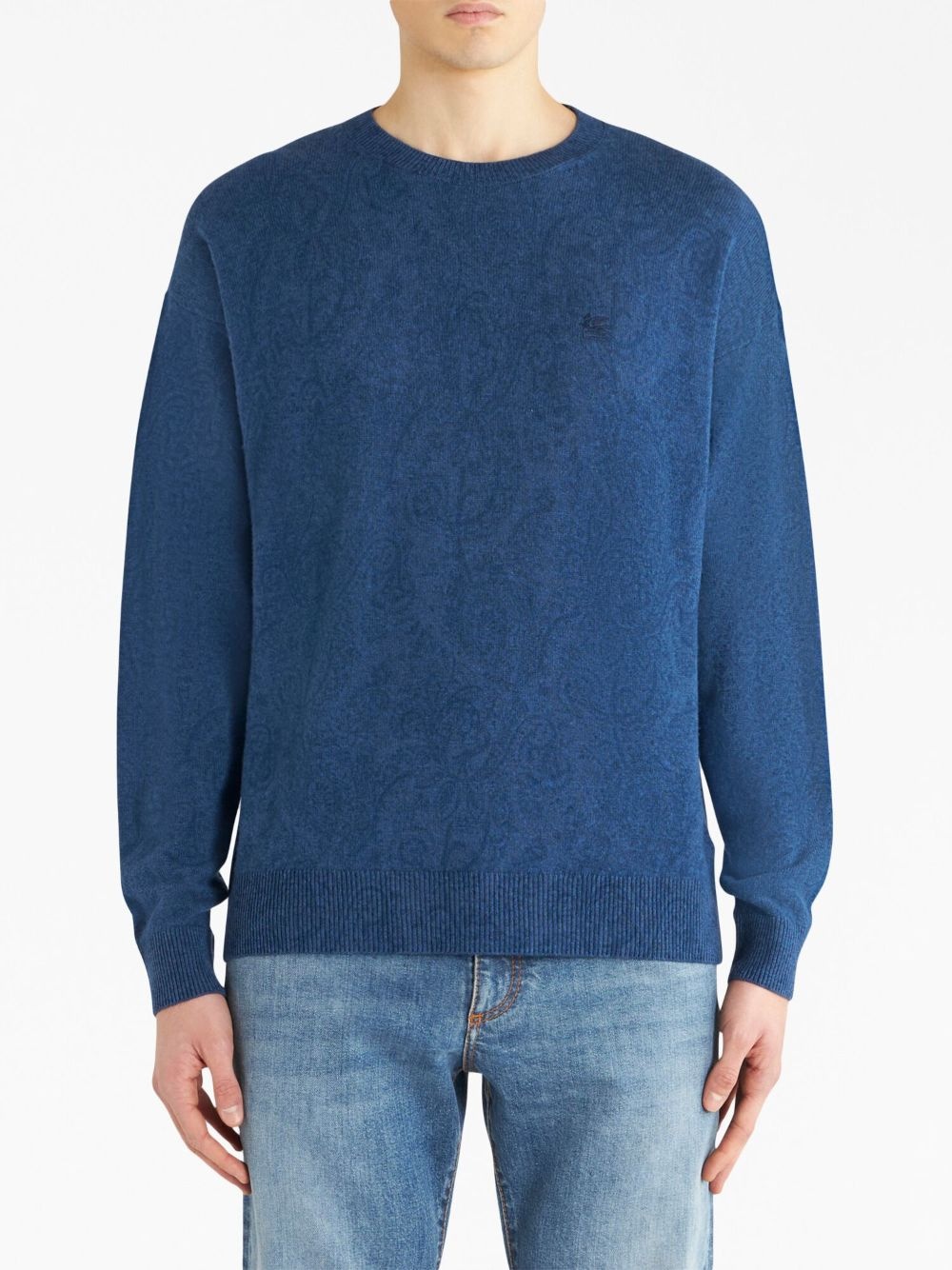 logo-embroidered wool jumper - 2