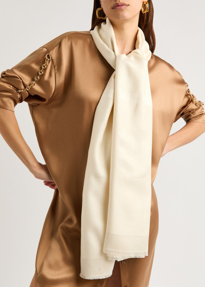 Givenchy Logo-jacquard silk-blend scarf outlook
