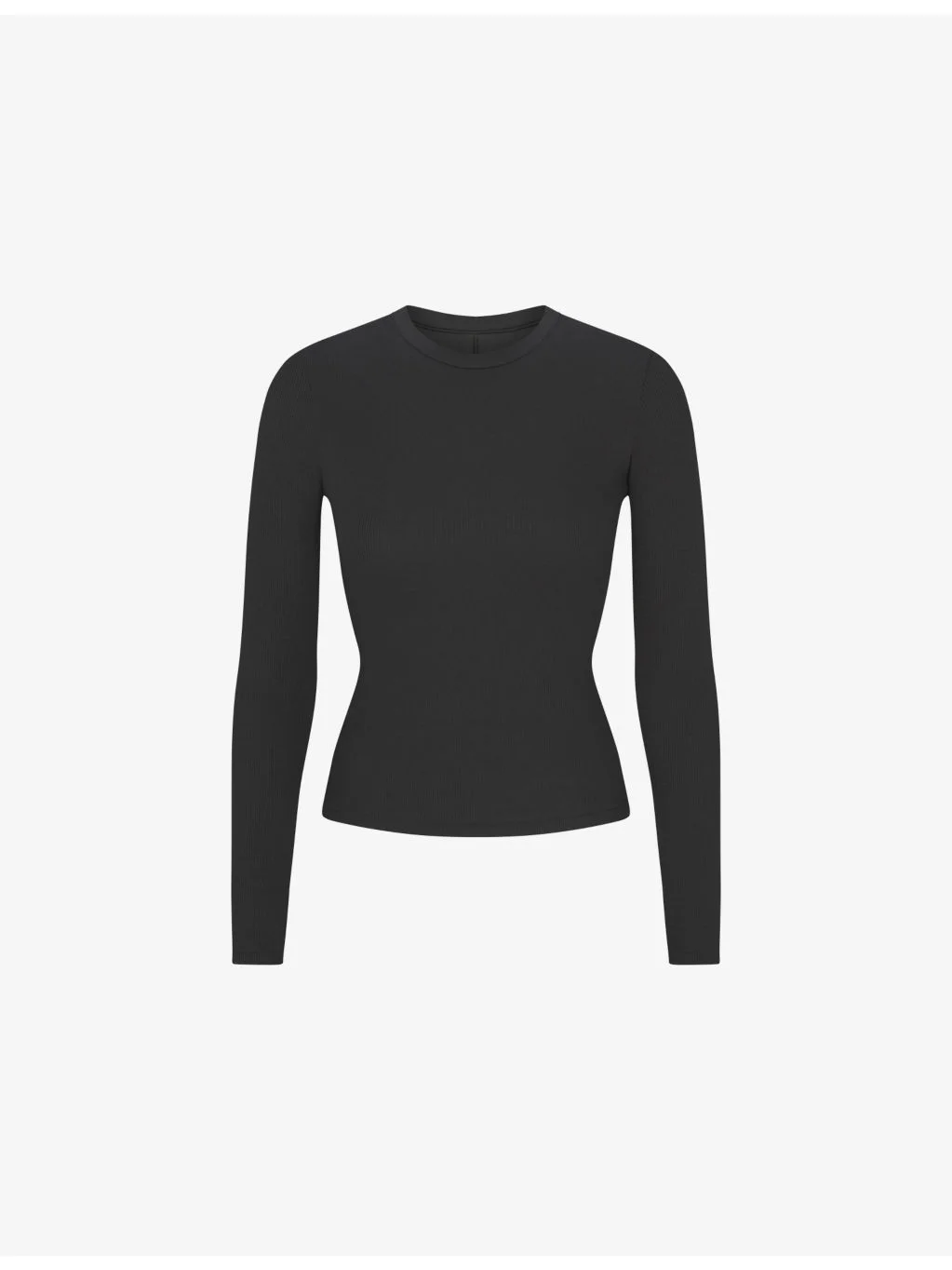 Round-Neck Long-Sleeve Stretch-Cotton Jersey Top - 1