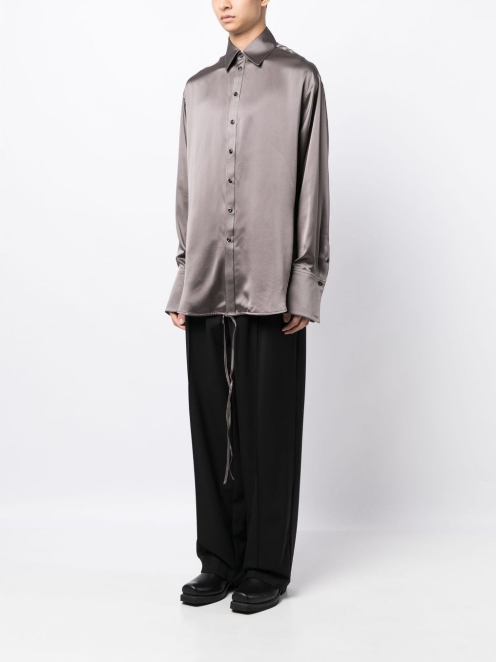convertible silk shirt - 3