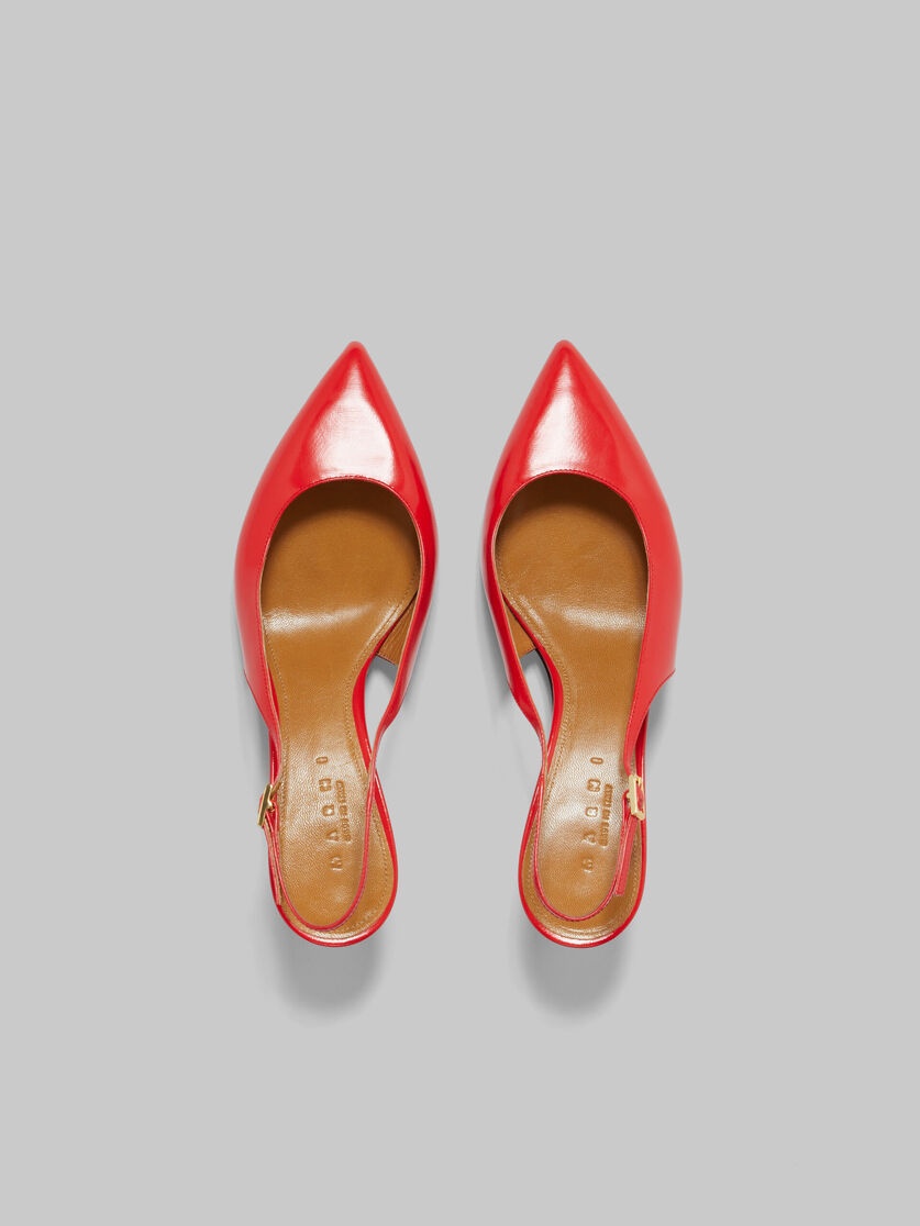 RED PALMELLATO LEATHER RHYTHM SLINGBACK - 4