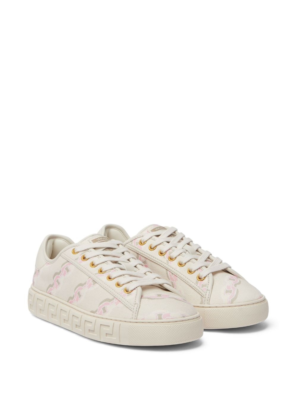 Chain Stripes Greca sneakers - 2