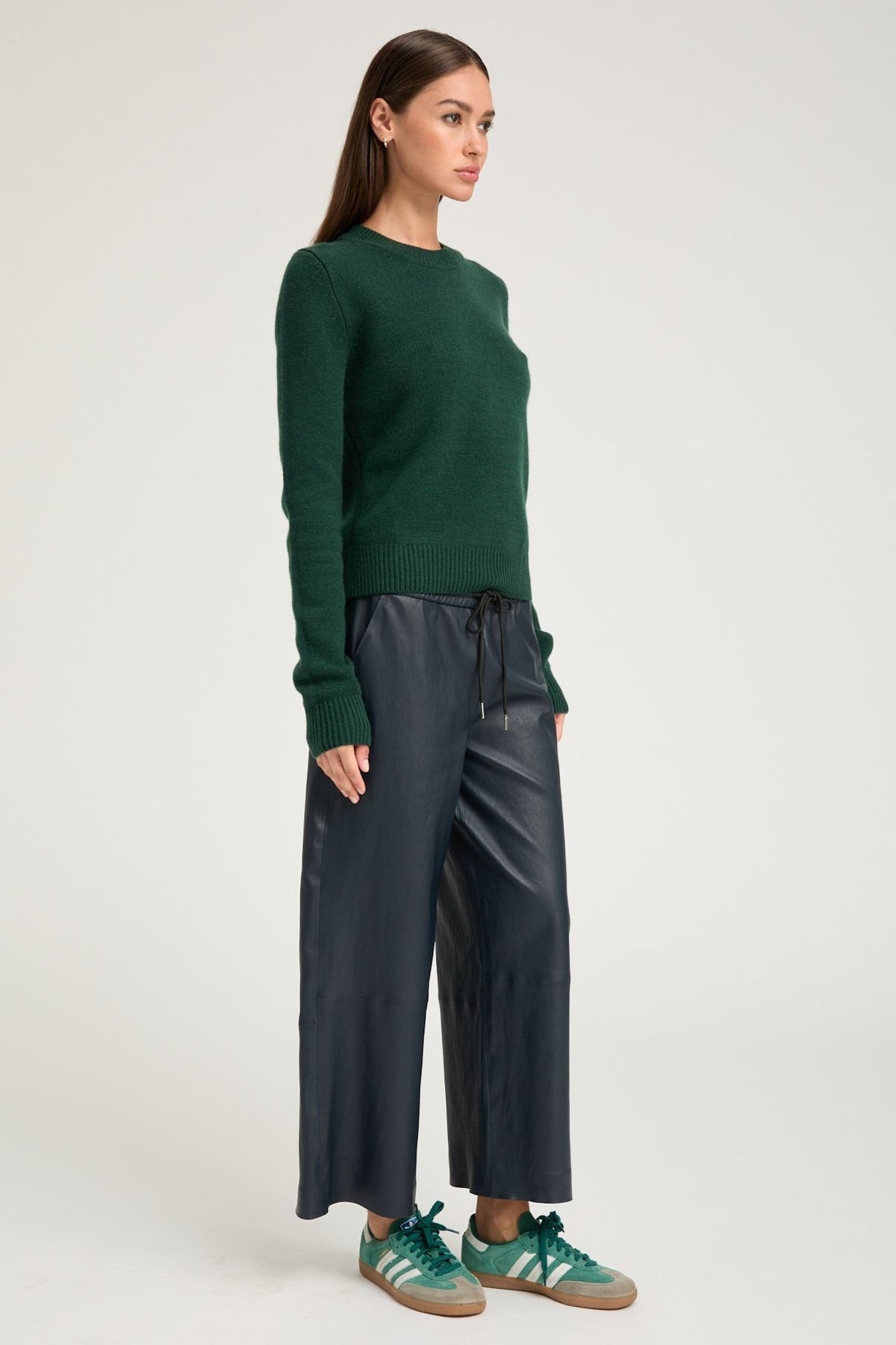 EMERALD CASHMERE CREWNECK SWEATER - 3