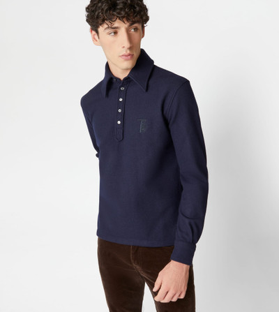 Tod's TOD'S CASHMERE BLEND POLO SHIRT - BLUE outlook
