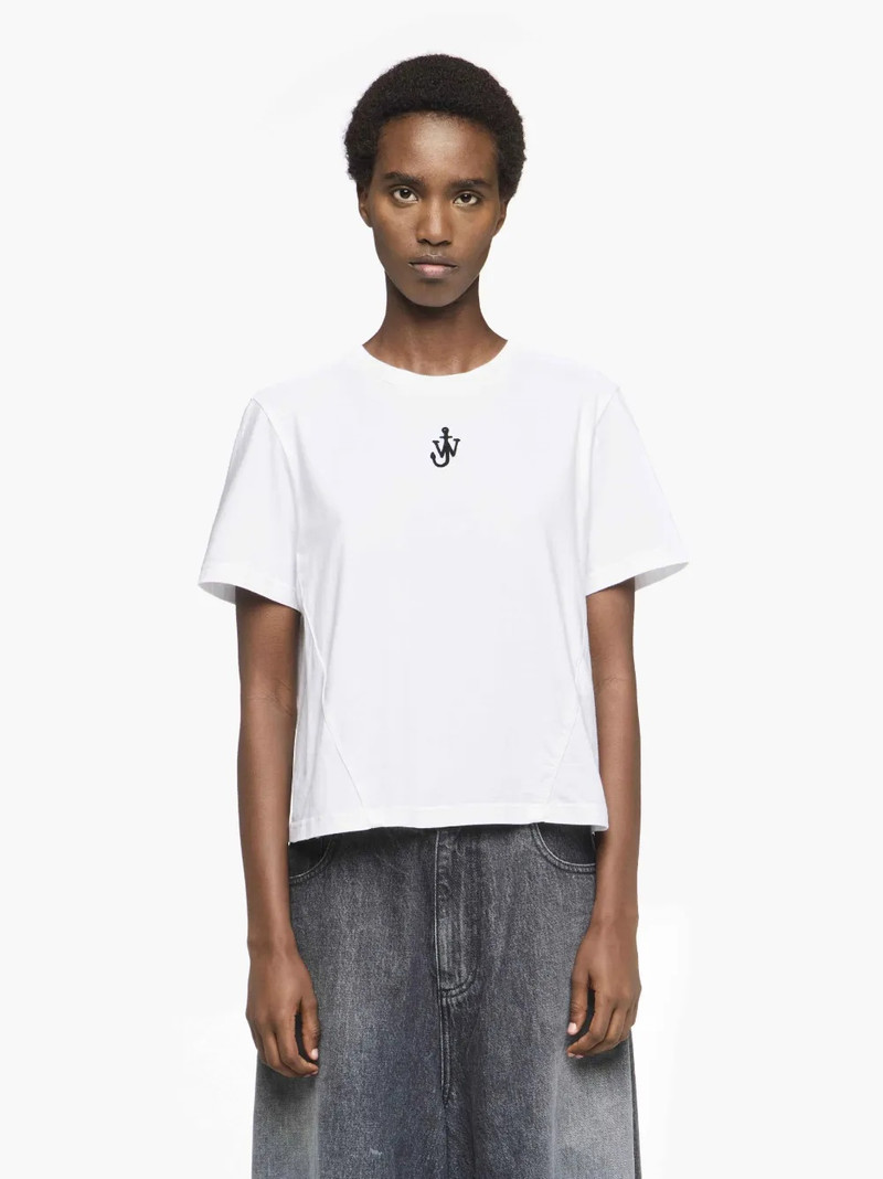 JW Anderson ANCHOR LOGO CROPPED PANELLED T-SHIRT outlook