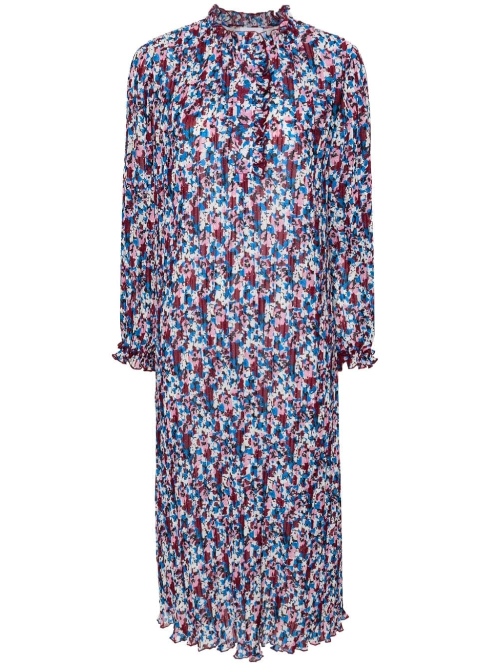 georgette pleated midi dress - 1