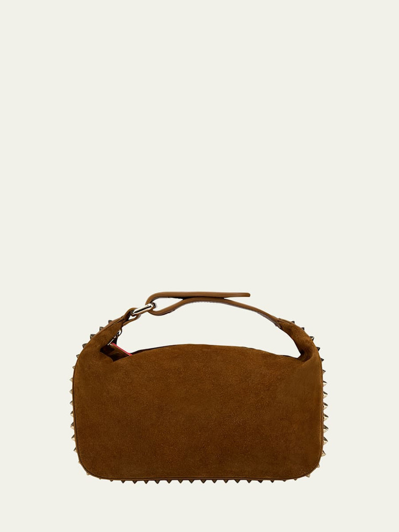 Christian Louboutin Funky Dopp Spike Top-Handle Bag in Suede outlook