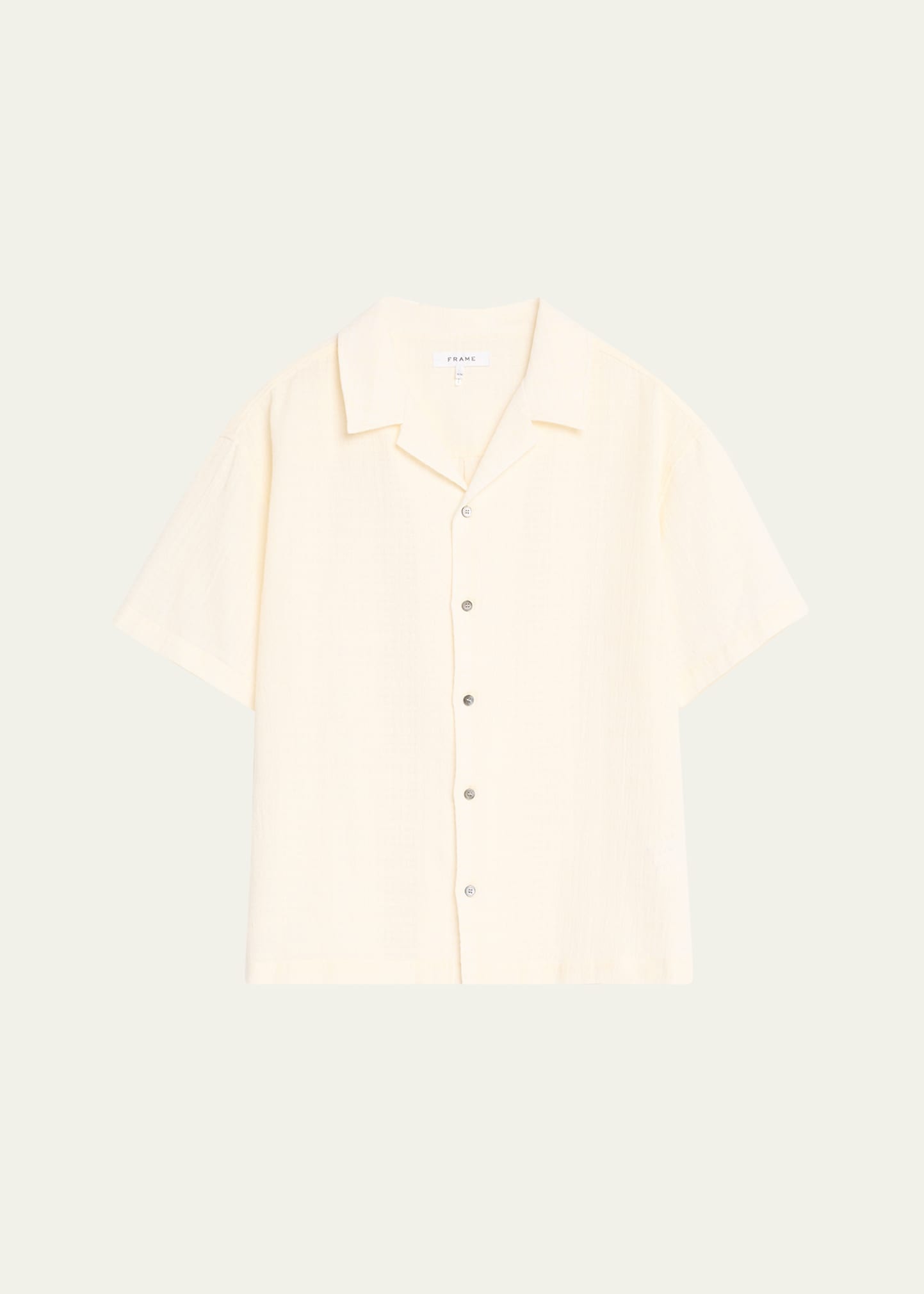 Men's Textured Cotton Camp Shirt - 1