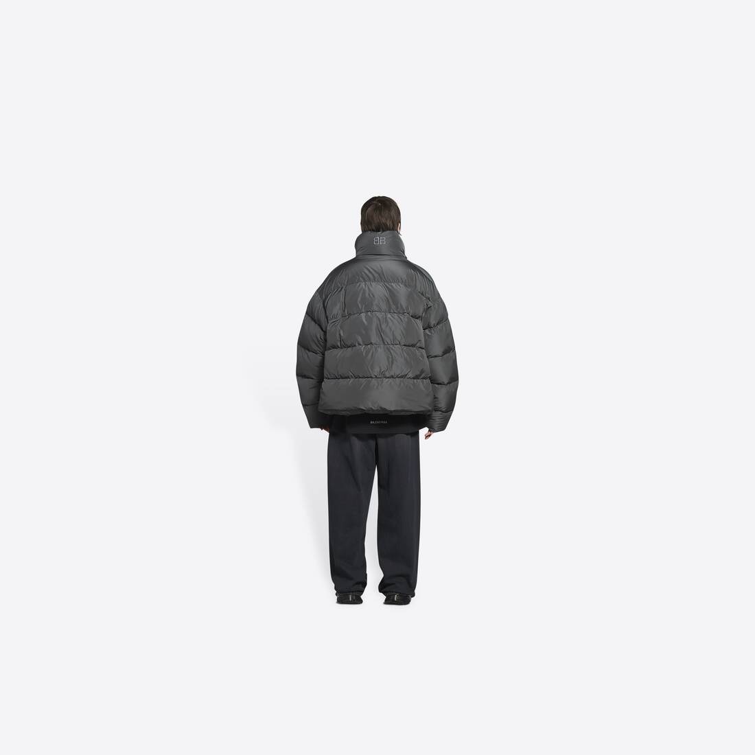 Men's Bb Puffer Jacket in Grey - 5