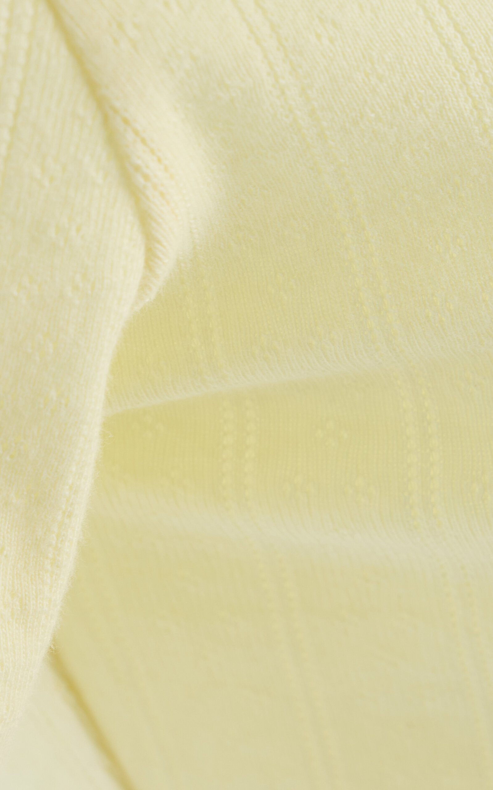 Pointelle-Knit Cotton T-Shirt yellow - 5