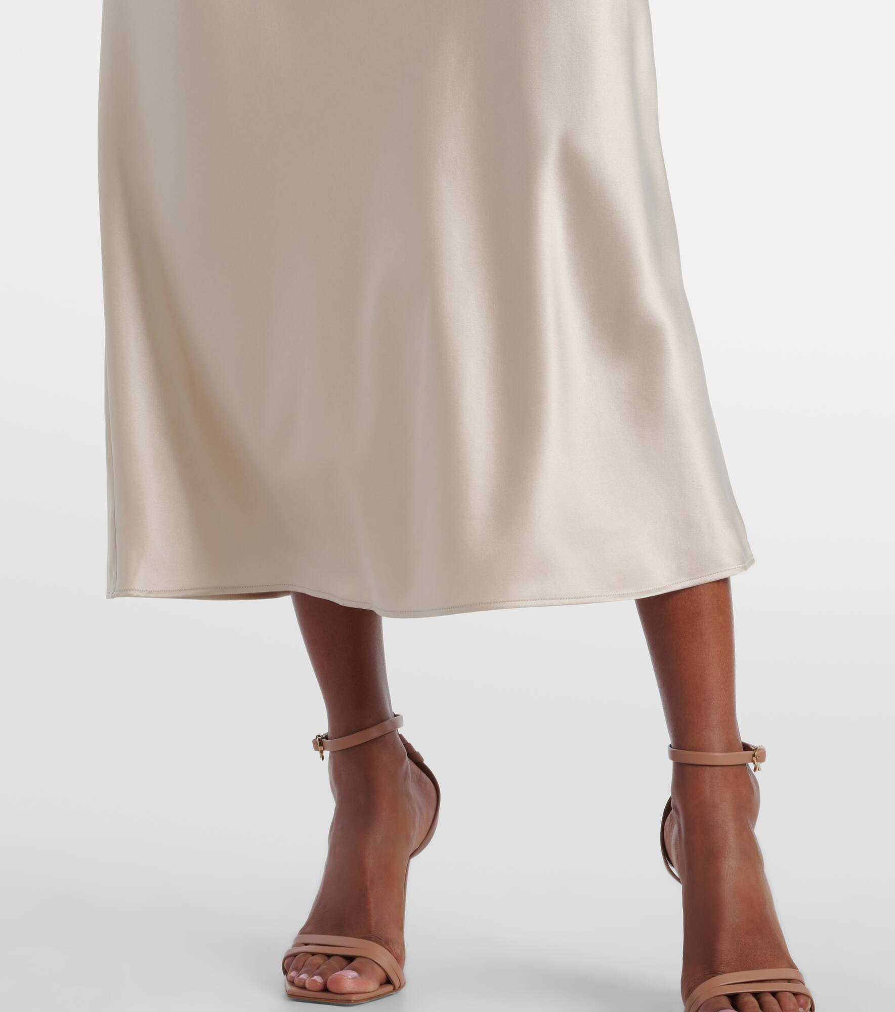 Silk satin slip dress - 5