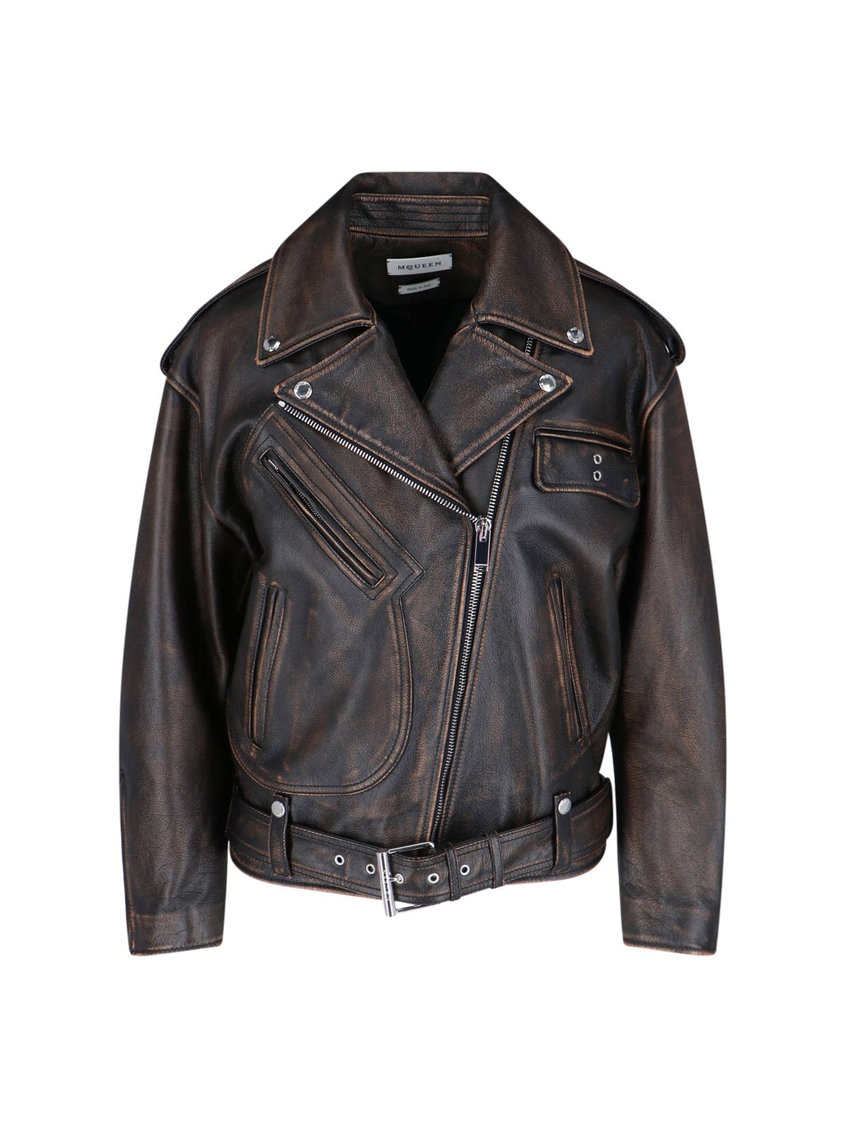 LEATHER ZIP JACKET - 1