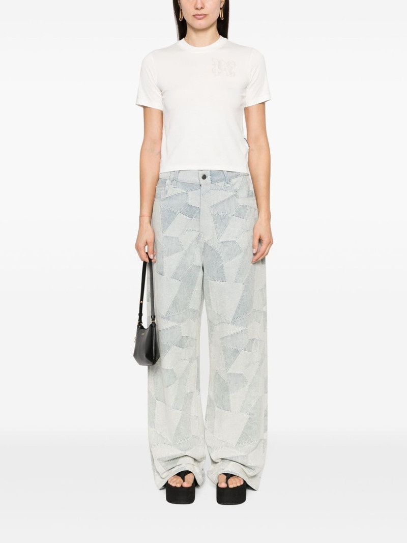 Palm Angels logo-embroidered cotton T-shirt outlook
