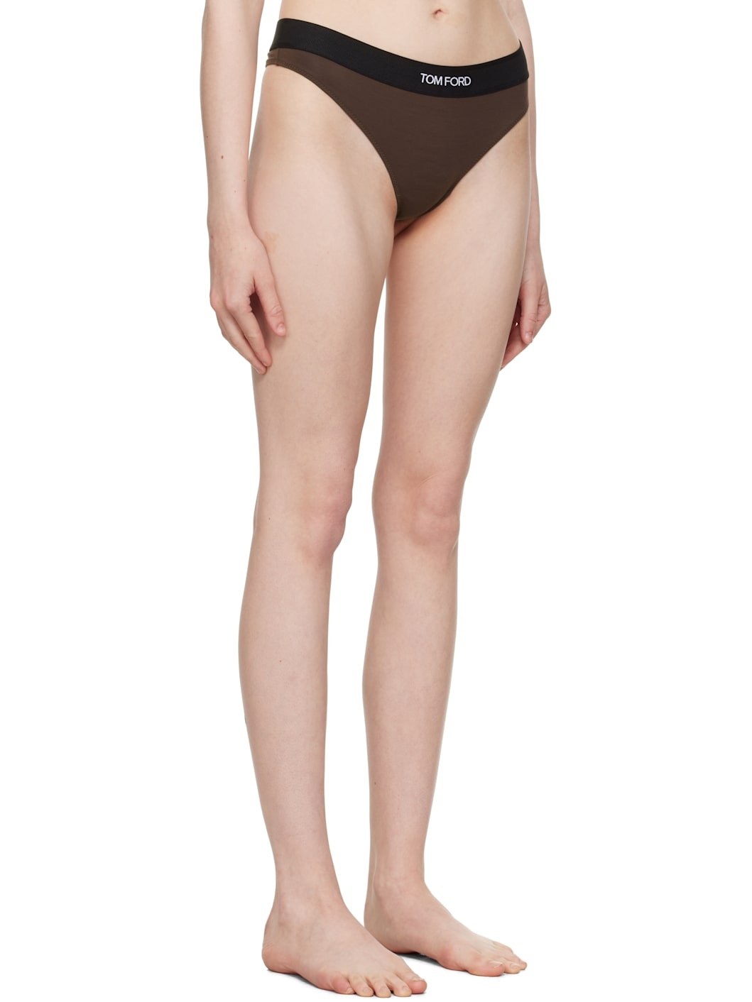 Brown Modal Signature Thong - 2
