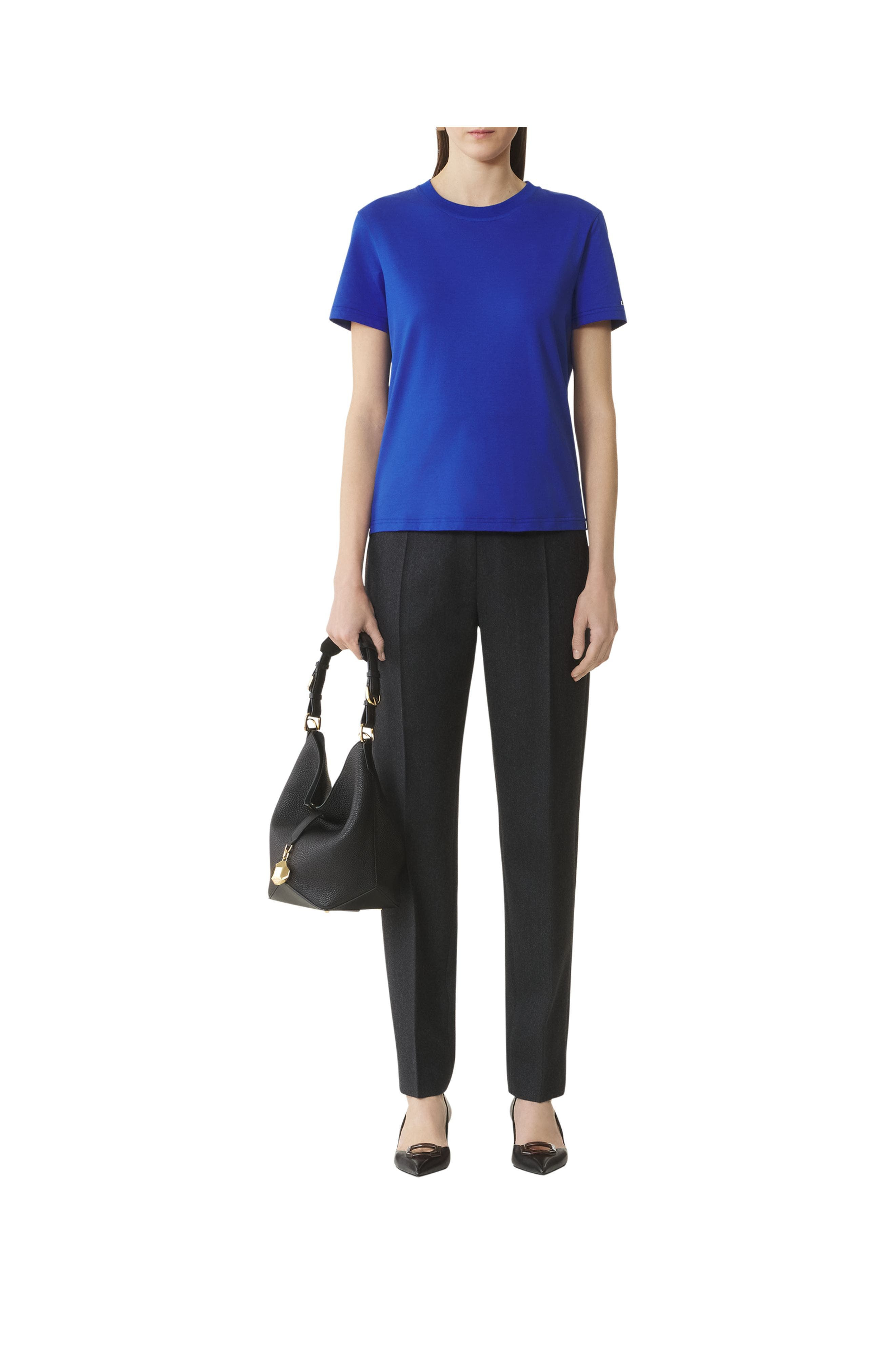 Lanvin Cotton T-Shirt With Ribbon Detail in Indigo at Nordstrom - 2