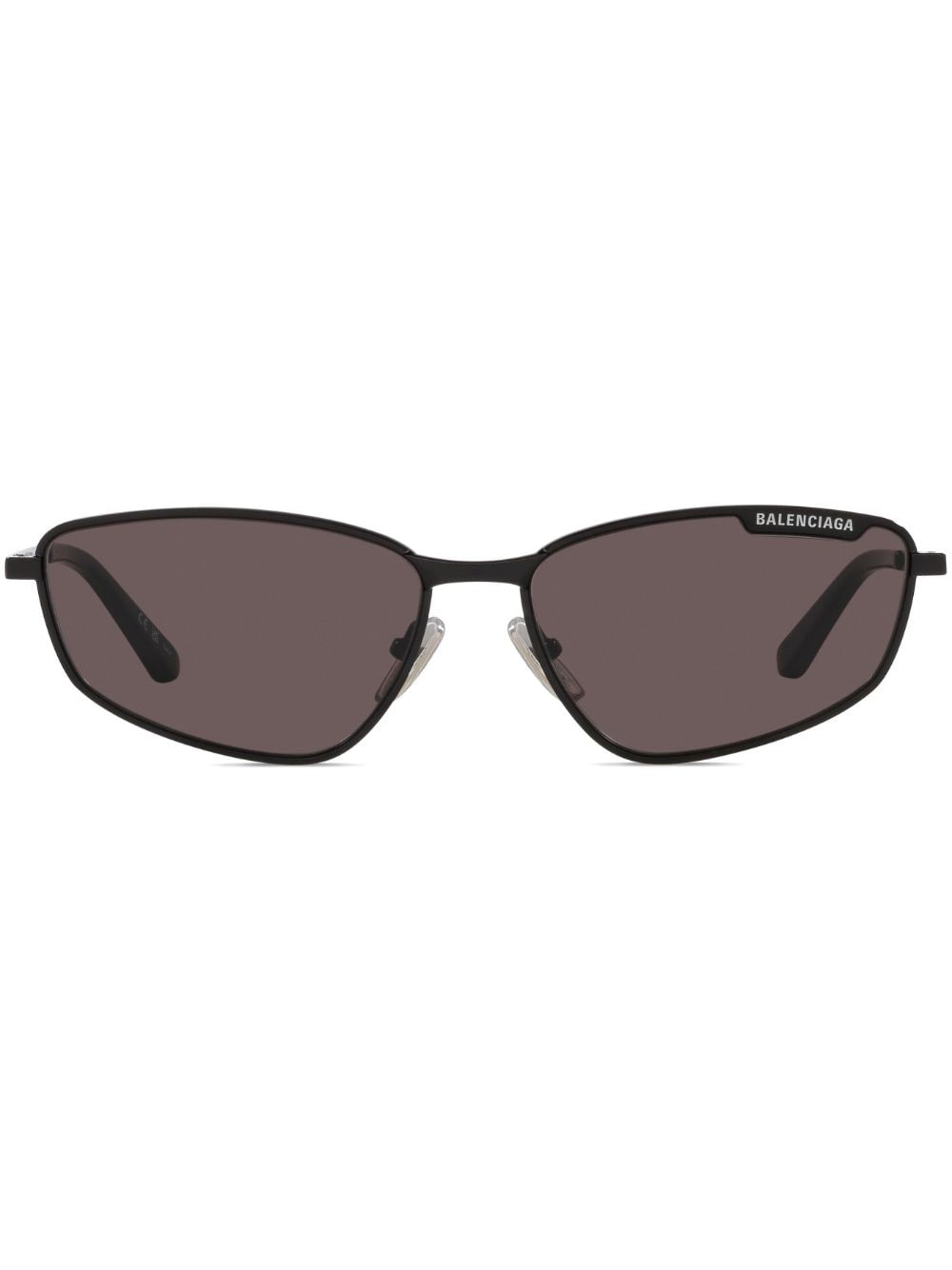 logo-engraved rectangular-frame sunglasses - 1