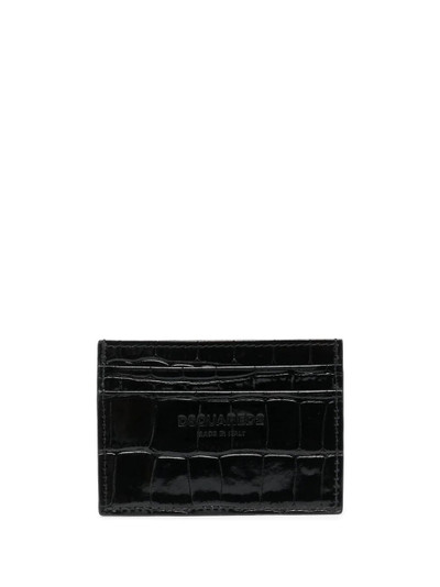 DSQUARED2 crocodile-effect cardholder outlook