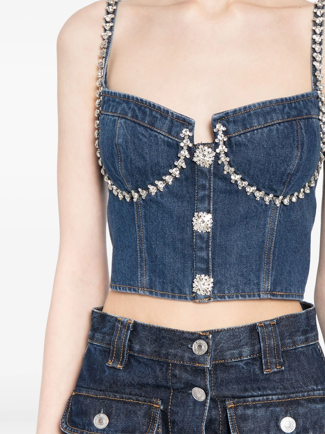 Diamante Denim Top - 5