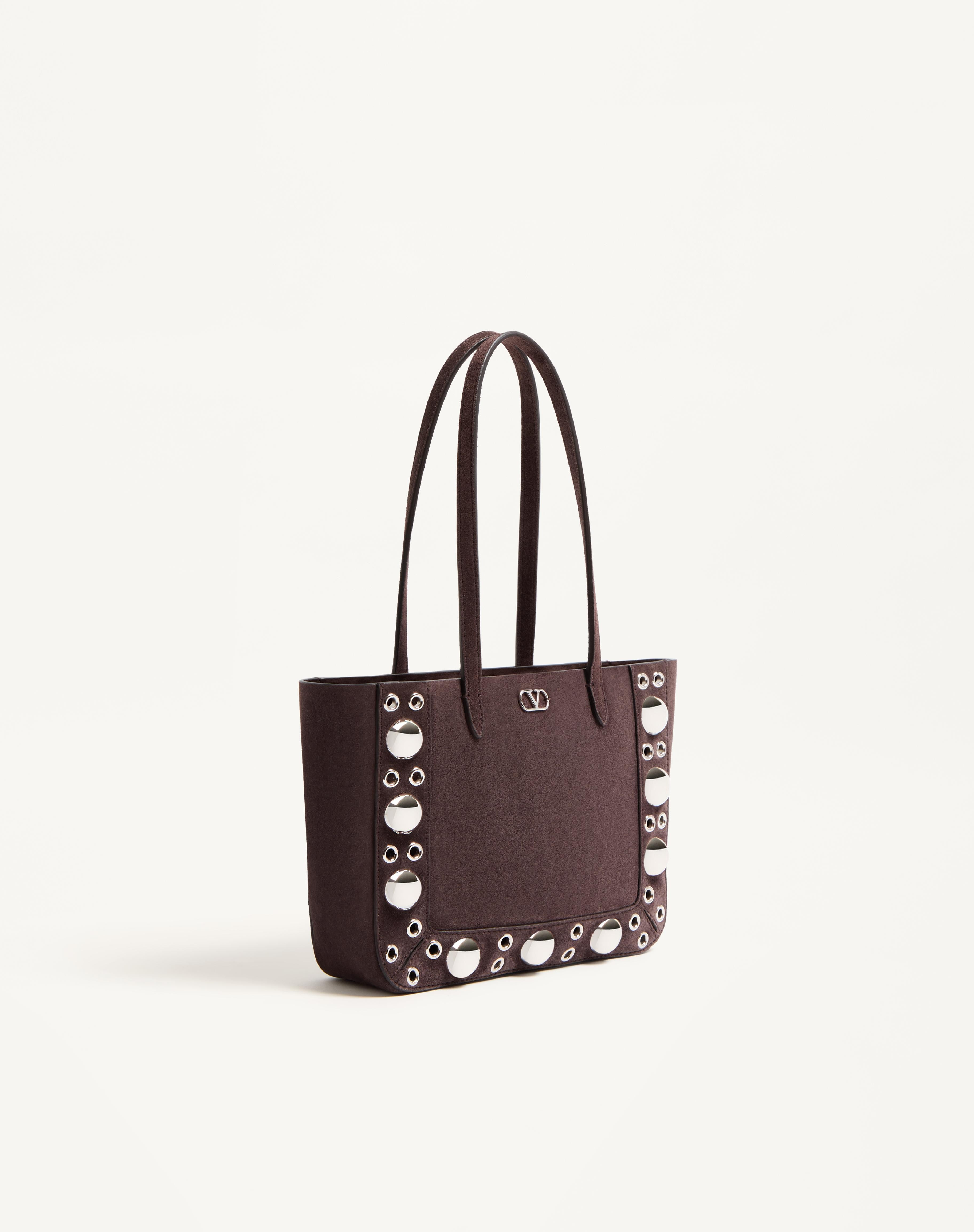 VALENTINO GARAVANI NELLCÔTE MINI SUEDE SHOPPING BAG - 3