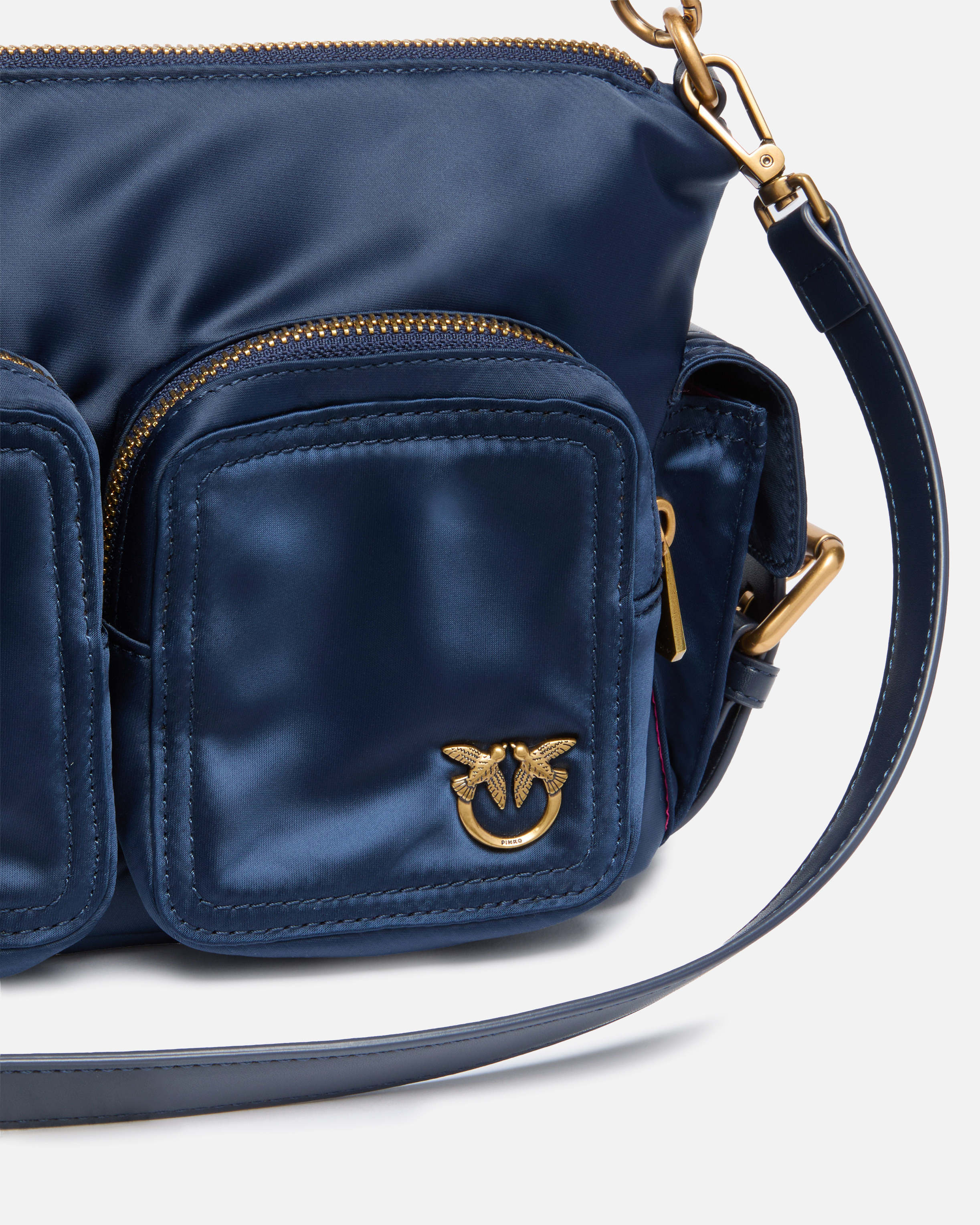 MEDIUM SATIN CAMERA BAG WITH LOVE BIRDS LOGO - 3