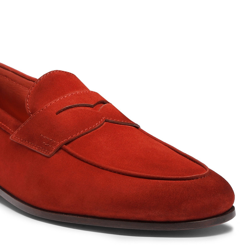 Men's red suede Carlo loafer 6