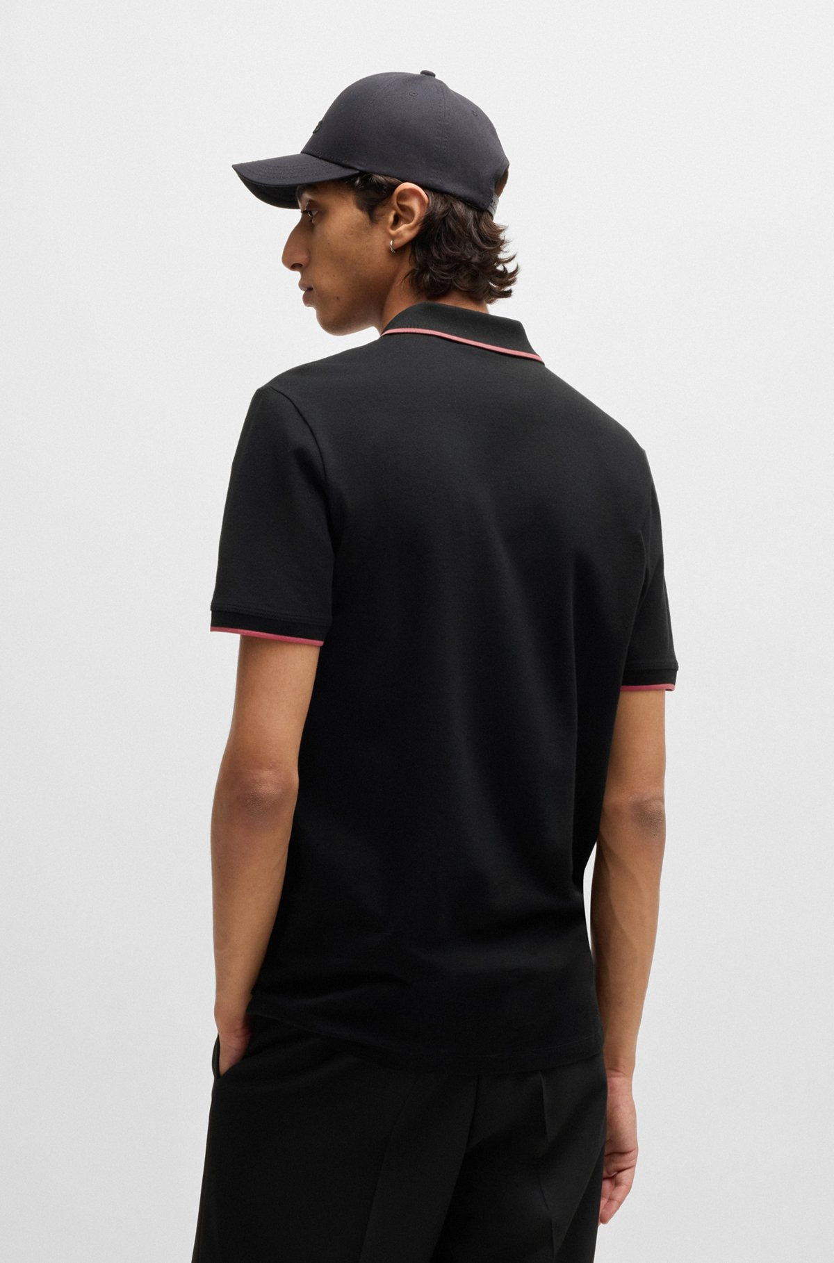 STRETCH-COTTON SLIM-FIT POLO SHIRT WITH PRINTED LOGO - 5