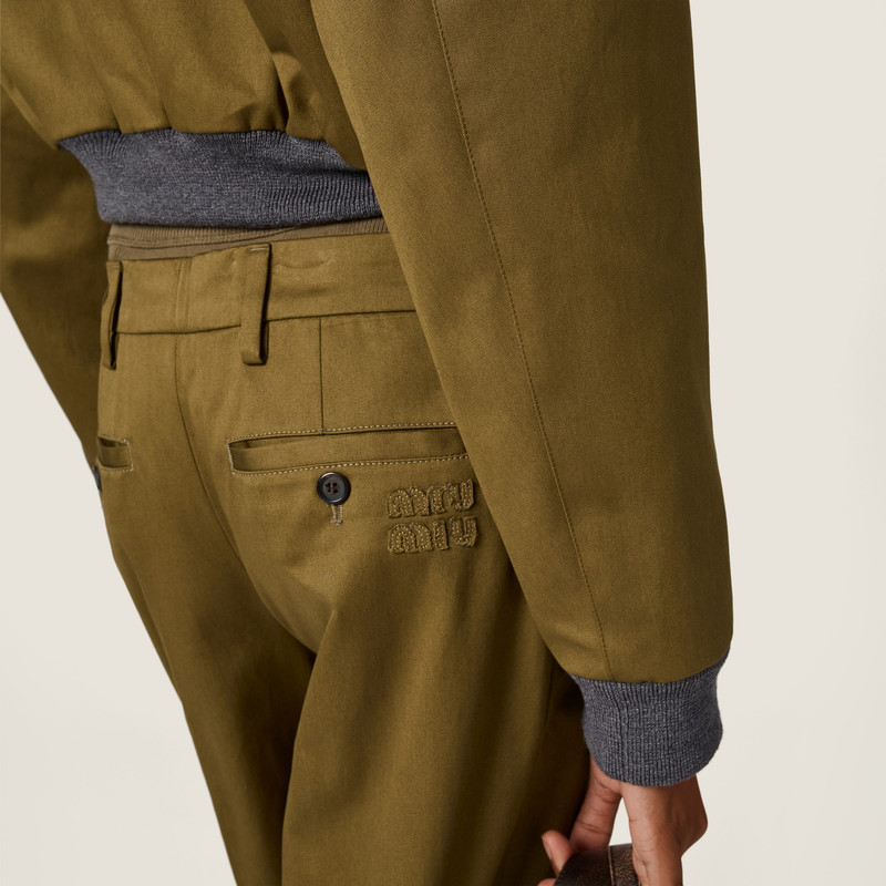 Cotton satin pants 6