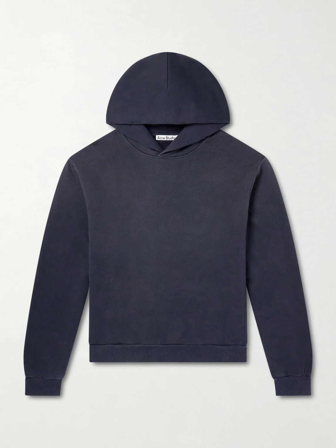Franziska Garment-Dyed Distressed Logo-Print Cotton-Blend Jersey Hoodie - 1