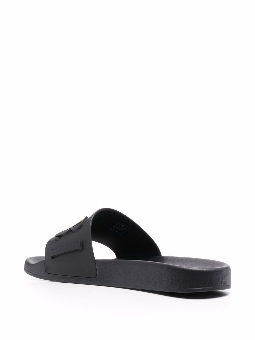 logo-debossed open-toe slides - 3