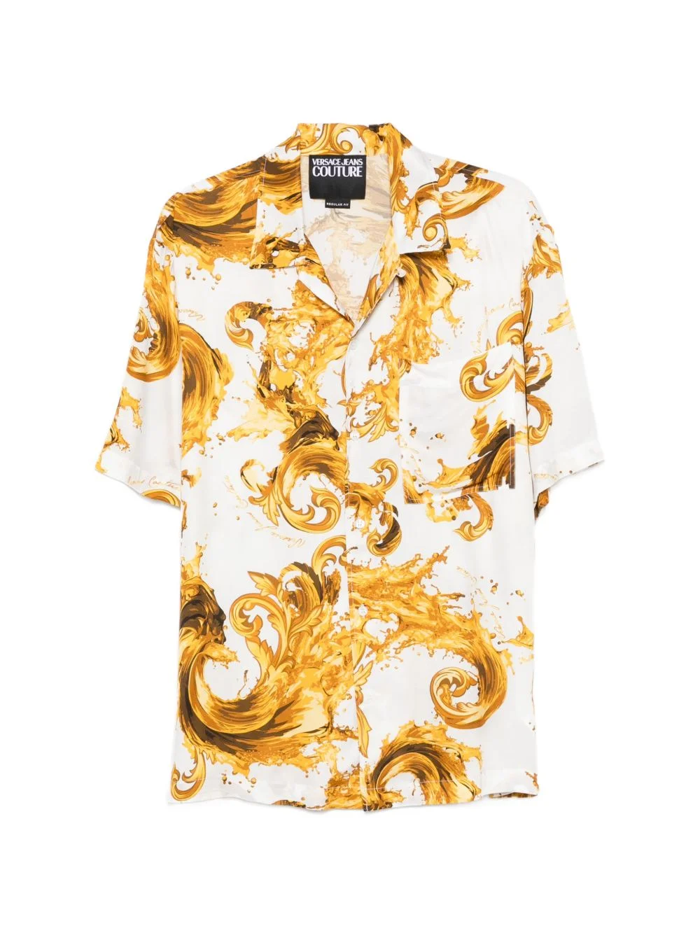 baroque-print pocket shirt - 1