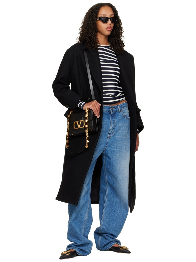 Valentino Black VLogo Ballerina Flats outlook