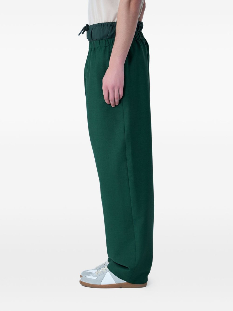 LACOSTE elasticated-waist wide-leg trousers outlook
