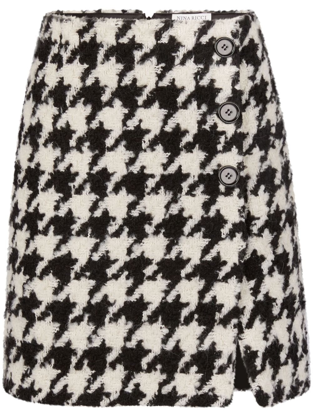 Houndstooth Mini Skirt - 1