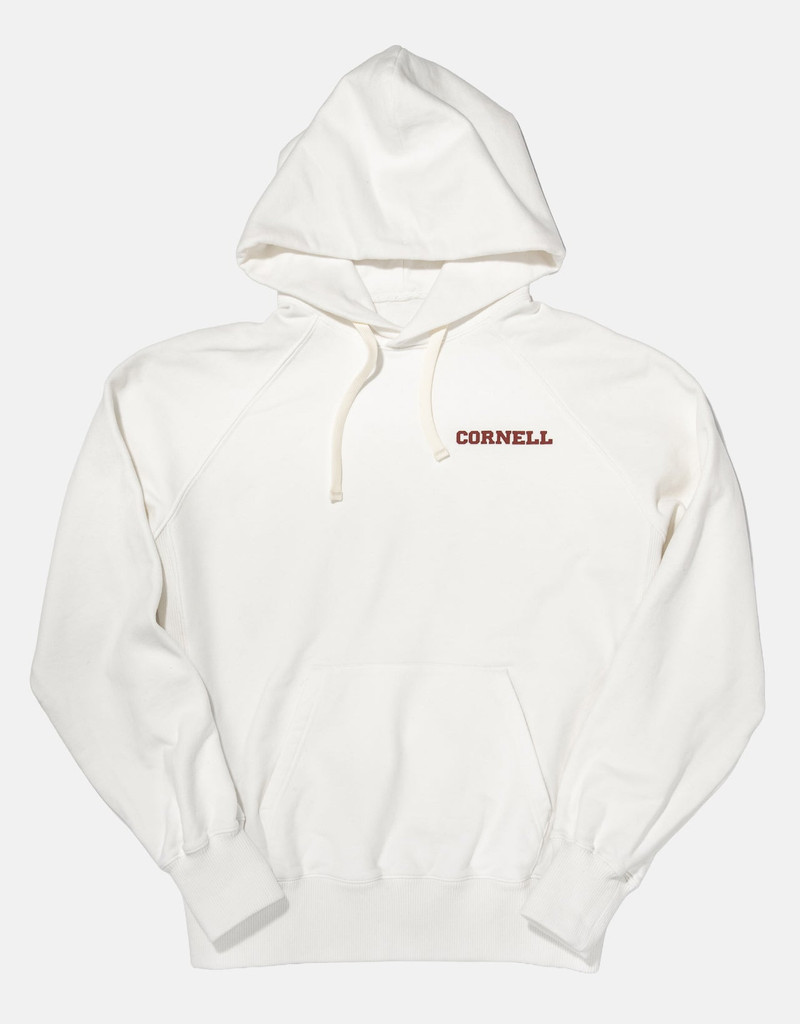 CORNELL WHITE SPELLOUT HOODIE 1
