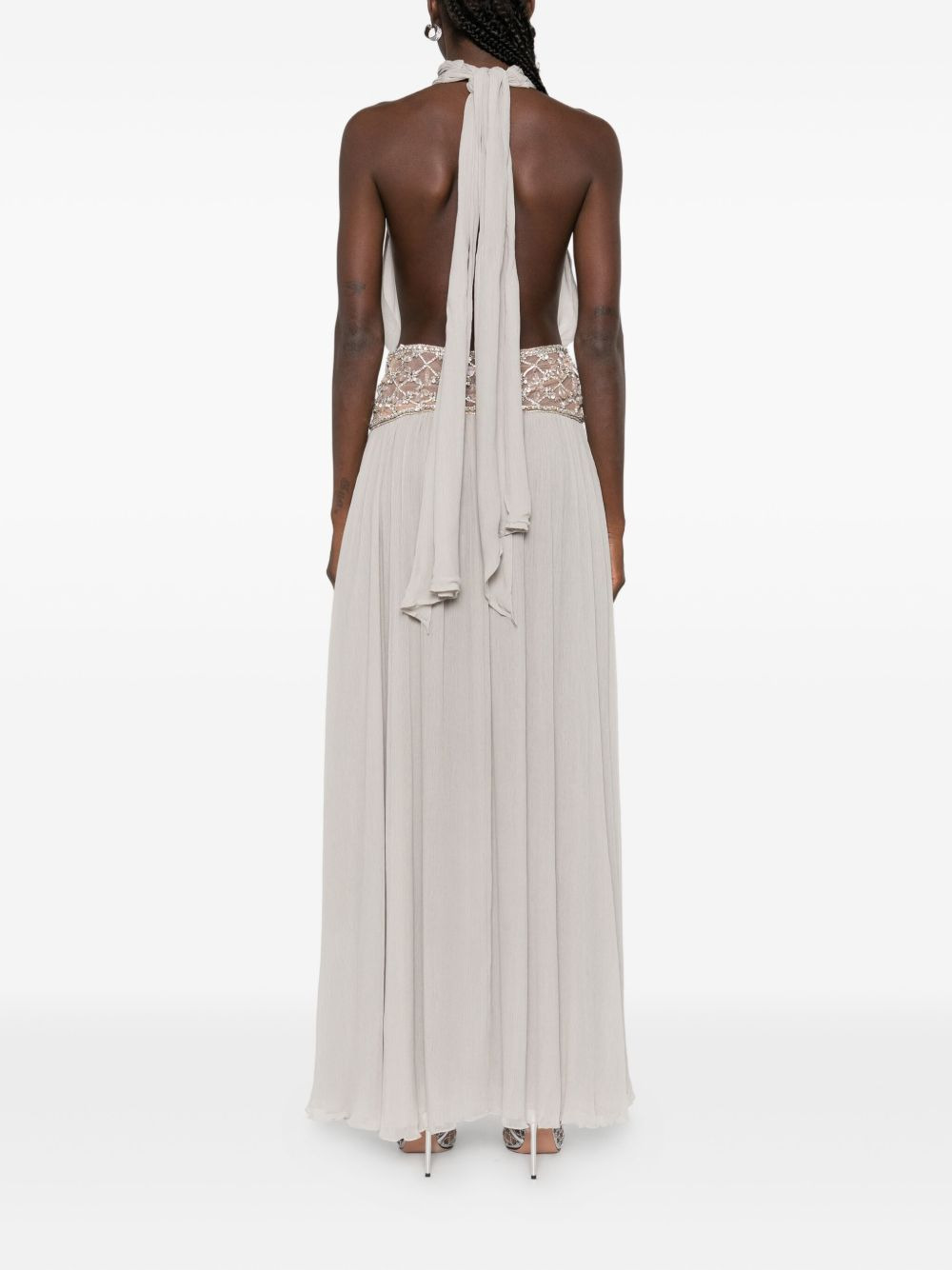 Kreeli embellished halterneck dress - 4