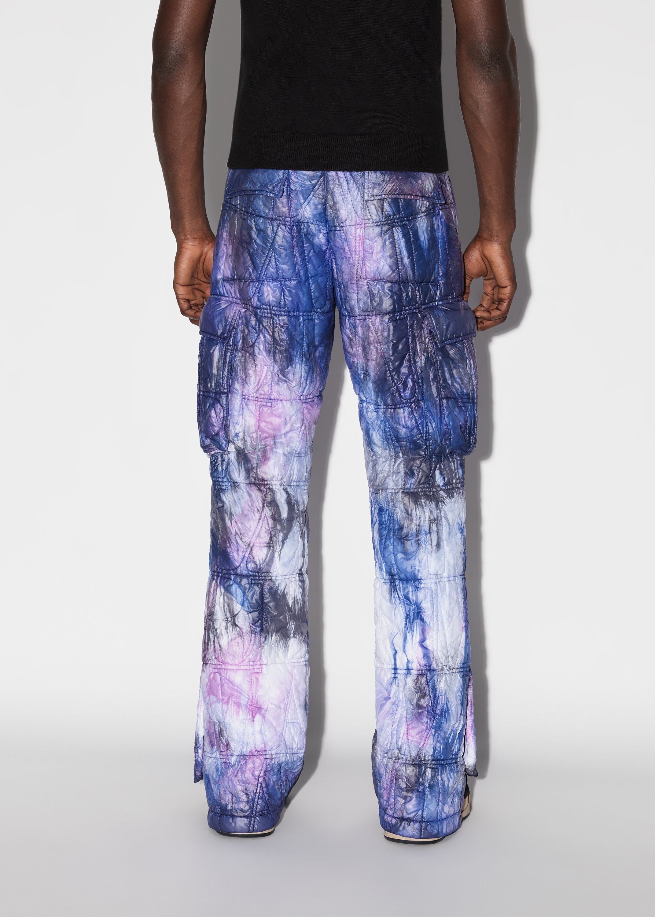 TIE DYE QUILTED CARGO FLARE - 4