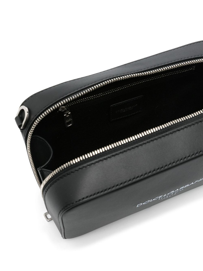 logo-embossed messenger bag 5