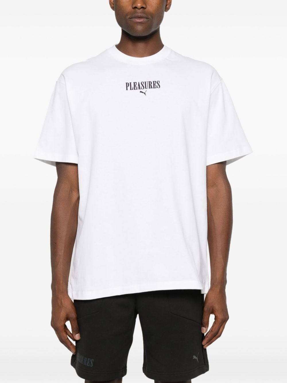 x PLEASURES embroidered-logo T-shirt - 3