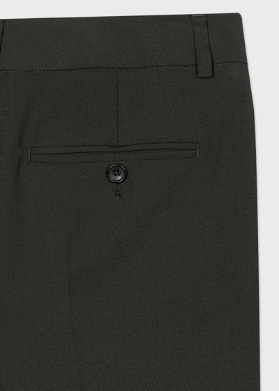 Paul Smith Dark Green Wool Hopsack Trousers outlook