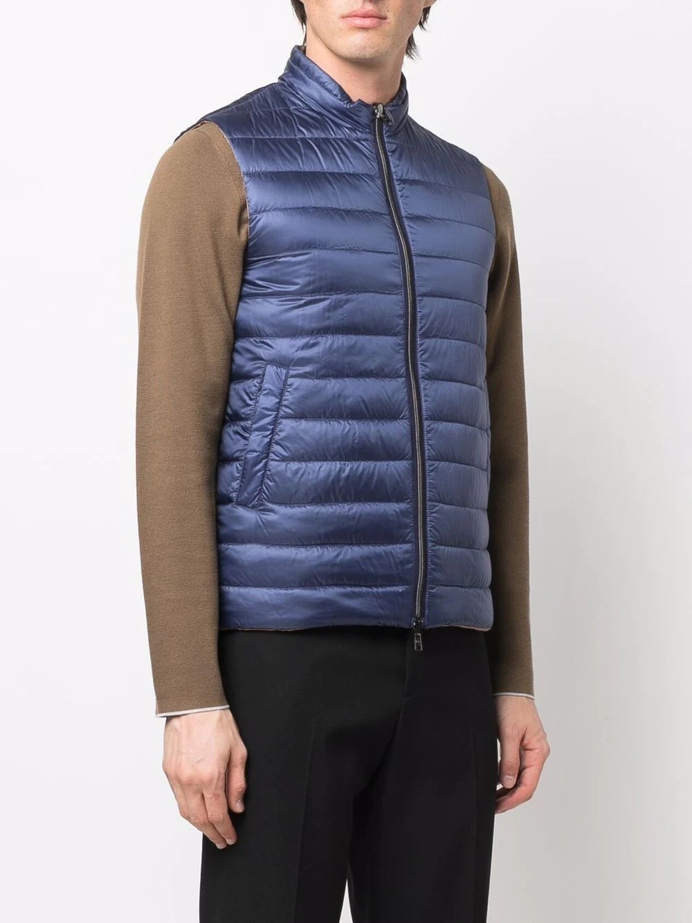 reversible quilted gilet - 3