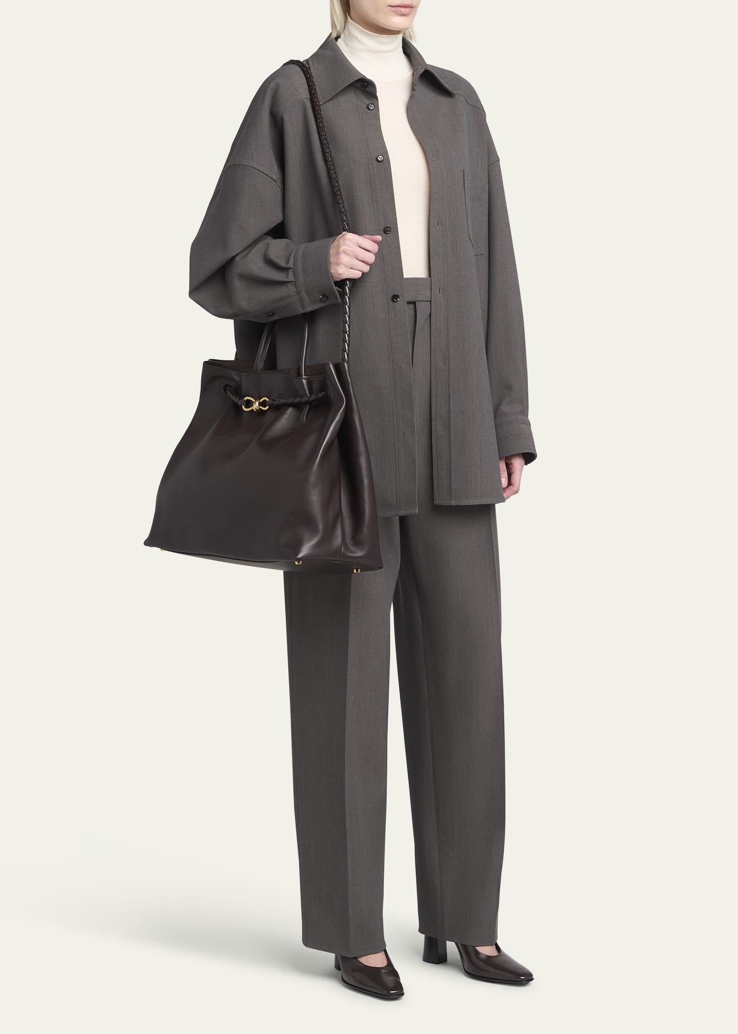 Andiamo Large Leather Tote Bag - 5