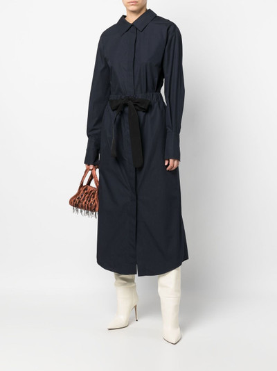 PATOU belted long-sleeve shirt dress outlook