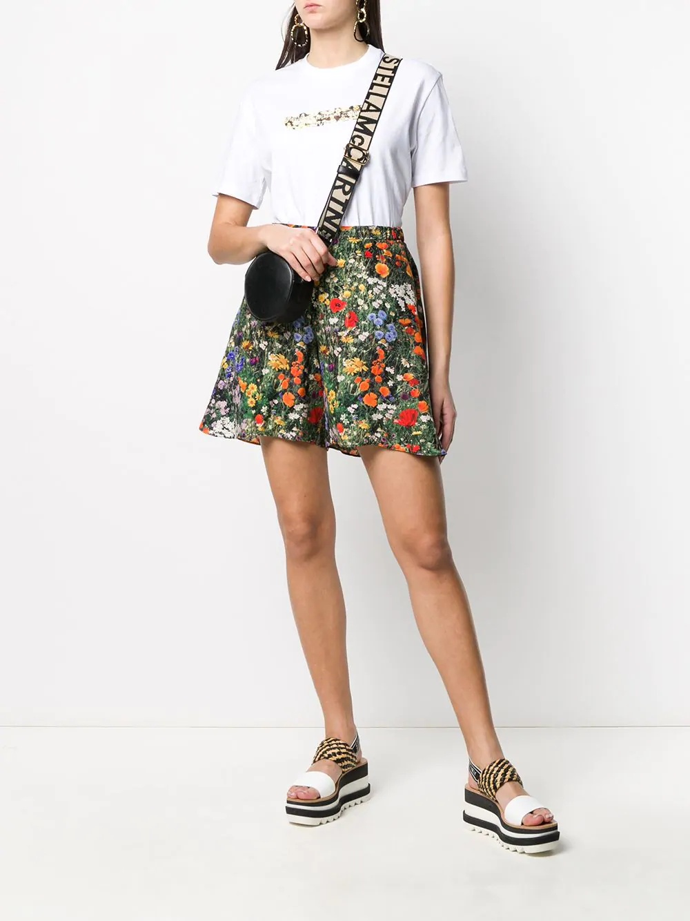 floral A-line shorts - 2